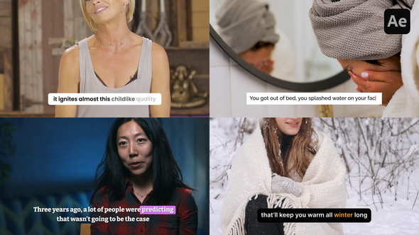 Videohive Subtitles & Captions Titles template preview