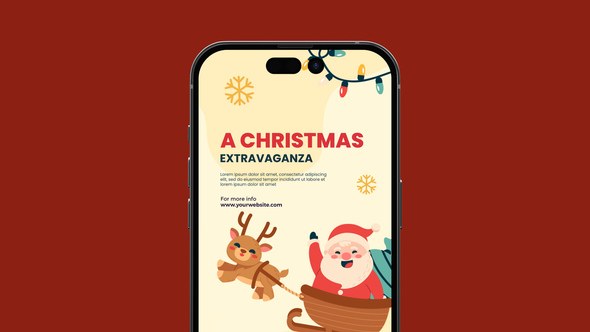 Videohive Christmas Celebration Vertical Promo Video Displays template preview