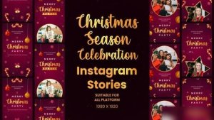 Videohive Christmas Season Celebration Instagram Stories | Christmas Opener Openers template preview