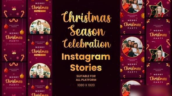 Videohive Christmas Season Celebration Instagram Stories | Christmas Opener Openers template preview
