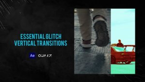 Videohive Essential Glitch Vertical Transitions Elements template preview