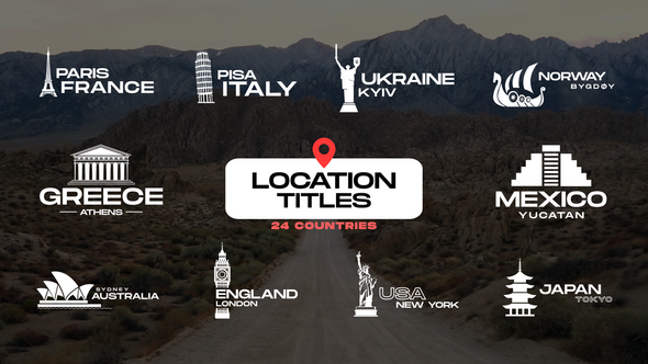 Location Titles Pack / MOGRT Premiere Pro template preview