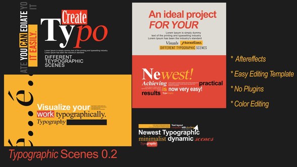 Videohive Typography 0.1 Titles template preview