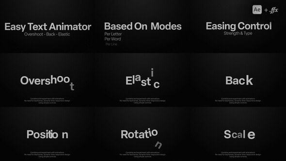Videohive Text Animator | Overshoot, Elastic & Bounce Effects with Easy Controls for Custom Title Animations Titles template preview