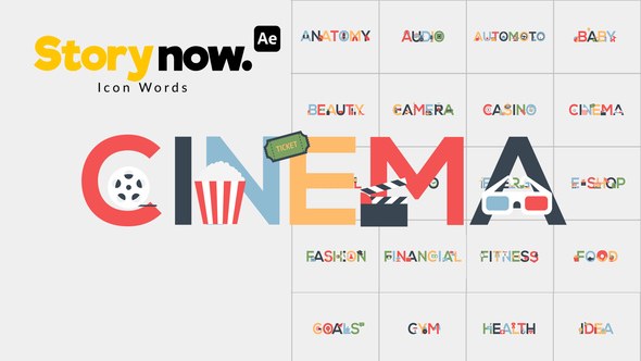 Videohive Story Now | Icon Words Titles template preview