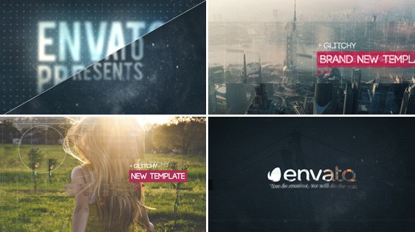 Videohive Glitch Slideshow 4 Openers template preview