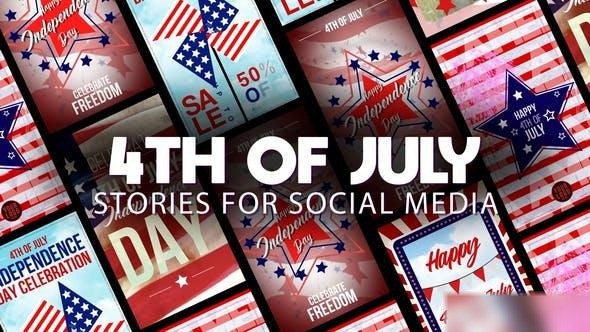 Videohive 4th of July Stories Openers template preview