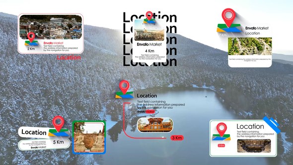Videohive Modern Map Location Titles | Lower Thirds Pack Titles template preview