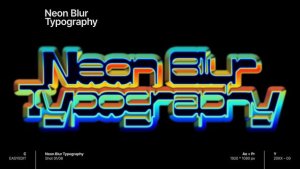 Videohive Neon Blur Typography Titles template preview