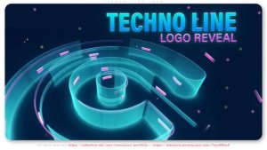 Videohive Techno Line Logo Logo Stings template preview