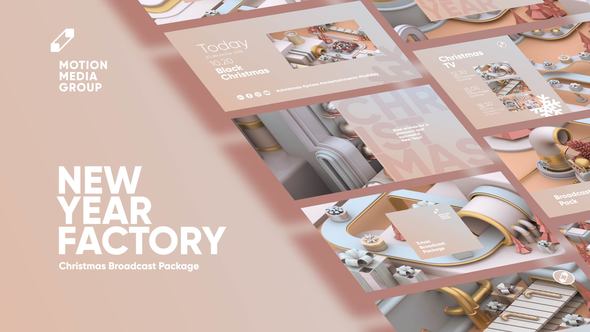 Christmas Animation 2 in 1 Video Displays template preview