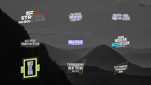 Videohive Bold Titles | AE 55607140 Titles template preview
