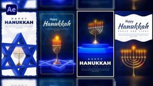 Videohive Hanukkah Stories Pack Openers template preview