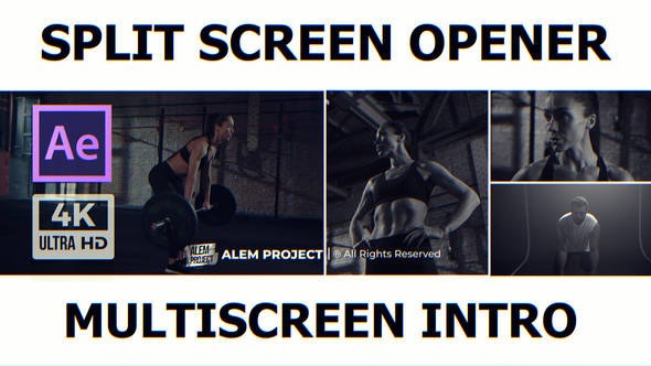 Videohive Split Screen Opener - Multiscreen Intro - Promo Video Displays template preview
