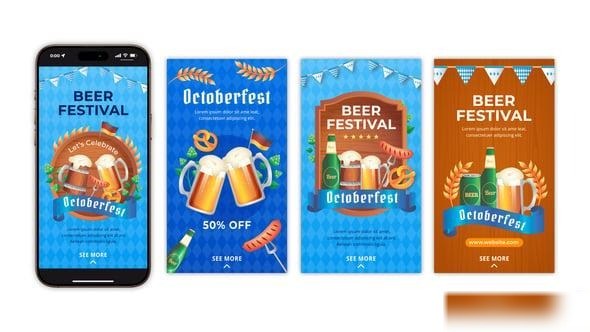 Videohive Oktoberfest Instagram Stories Openers template preview