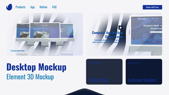 Videohive Mock-Up Desktop Presentation 46370987 Product Promo template preview
