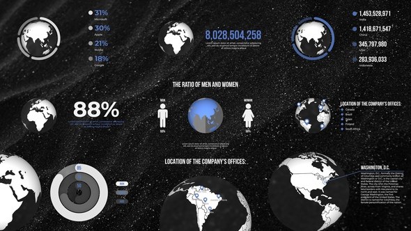 Videohive Infographics Planet Infographics template preview