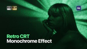 Videohive Monochrome Monitor CRT Effect Elements template preview
