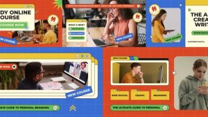 Videohive Retro Education After Effects Video Displays template preview