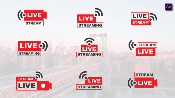 Videohive Live Streaming Titles After Effects Titles template preview