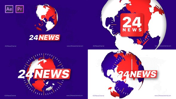 Videohive Broadcast 24 News Channel Broadcast-packages template preview