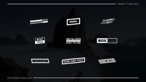 Videohive Modern Titles Pack | After Effects 47800421 Titles template preview