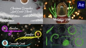 Videohive Christmas Branches And Lower Thirds for After Effects Elements template preview