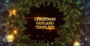 Garland Christmas Slideshow Video Displays template preview