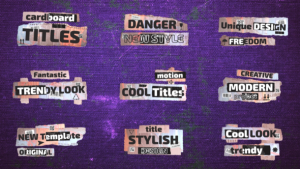 Videohive Dynamic Cardboard Titles Titles template preview