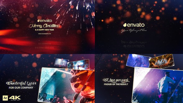 Christmas Slideshow v2 Video Displays template preview