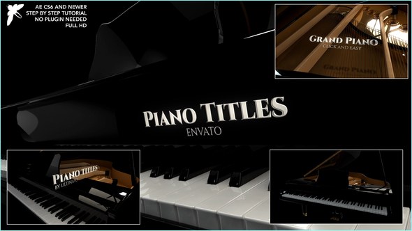 Videohive Piano Titles Openers template preview