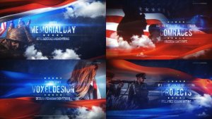 Memorial Day Title Video Displays template preview