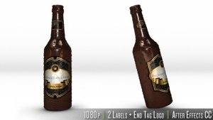 Videohive Personalized Bottle of Beer Logo Stings template preview