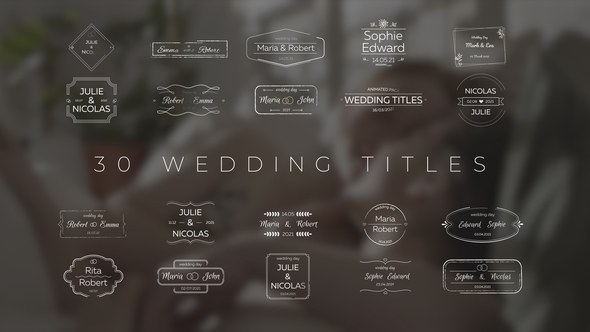 Videohive Wedding Titles 36969031 Titles template preview