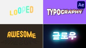 Videohive Colorful Looped Typography for After Effects Titles template preview