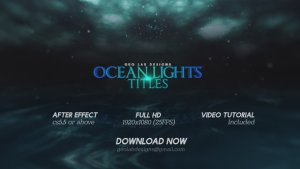 Videohive Ocean Lights Titles l Sea Lights Slideshow l Ocean Waves Opener Titles template preview