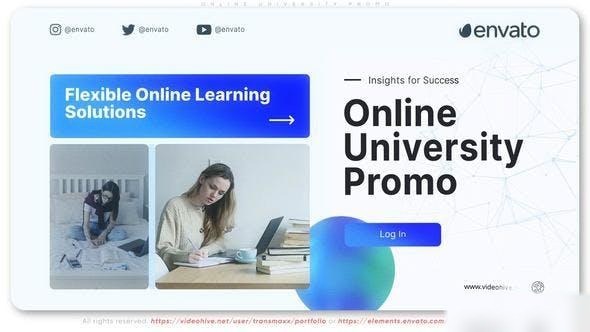 Videohive Online University Promo Openers template preview
