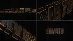 Videohive Logo Opener Golden Logo Stings template preview