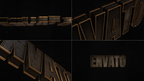 Videohive Logo Opener Golden Logo Stings template preview