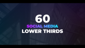 60 Social Media Lower Thirds Video Displays template preview