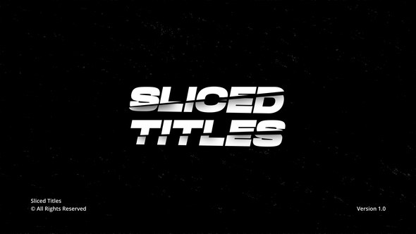 Videohive Sliced Titles | AE Titles template preview