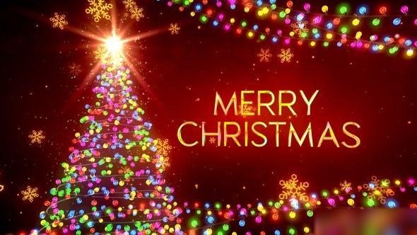 Videohive Christmas Lights Wishes Openers template preview