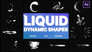 Dynamic Liquid Shapes | After Effects Video Displays template preview