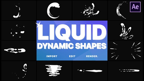Dynamic Liquid Shapes | After Effects Video Displays template preview