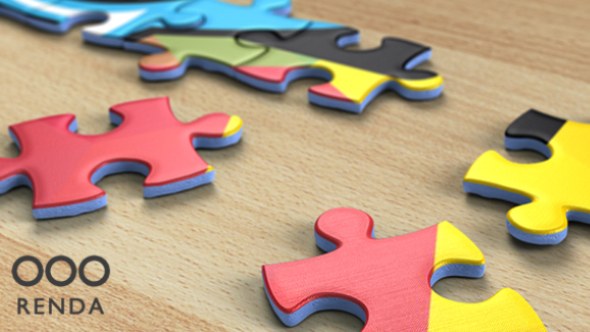 Videohive Jigsaw Puzzle Logo Reveal Logo Stings template preview