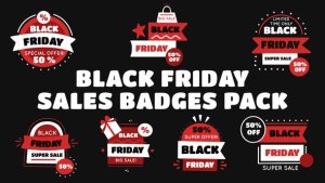 Videohive Black Friday Sale Badges Pack Elements template preview