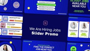 Videohive We Are Hiring Jobs Slider Promo Video Displays template preview
