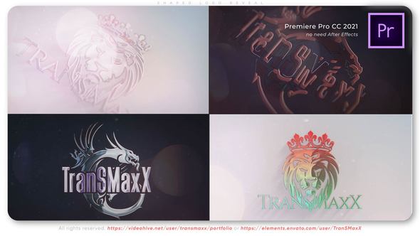 Shaped Logo Reveal Premiere Pro template preview