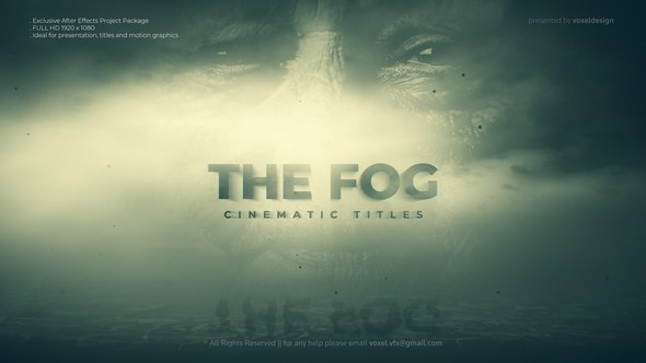 Videohive The Fog Cinematic Title Video Displays template preview