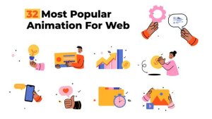 Videohive 32 Most Popular Animation For Web Elements template preview